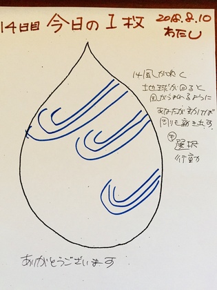 今日のkanaiプレートアート　「風が吹く」